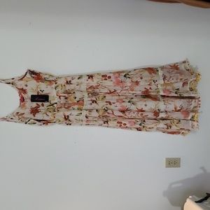 NWT Ranee's Floral bird 🐦 Resortwear long Dress Size Large/XL 👗 🌺🌺